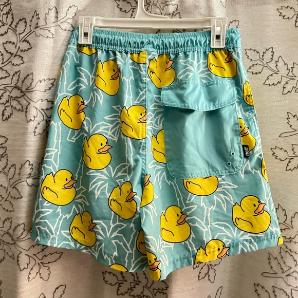 EUC NEFF Men's Blue 7" Swim Trunks- Rubber Ducks! *Smoke Free Home - Picture 7 of 7